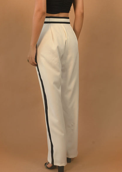 Twin Belt Straight Trousers