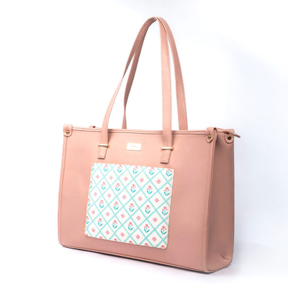 Coral Blossom Box Tote bag