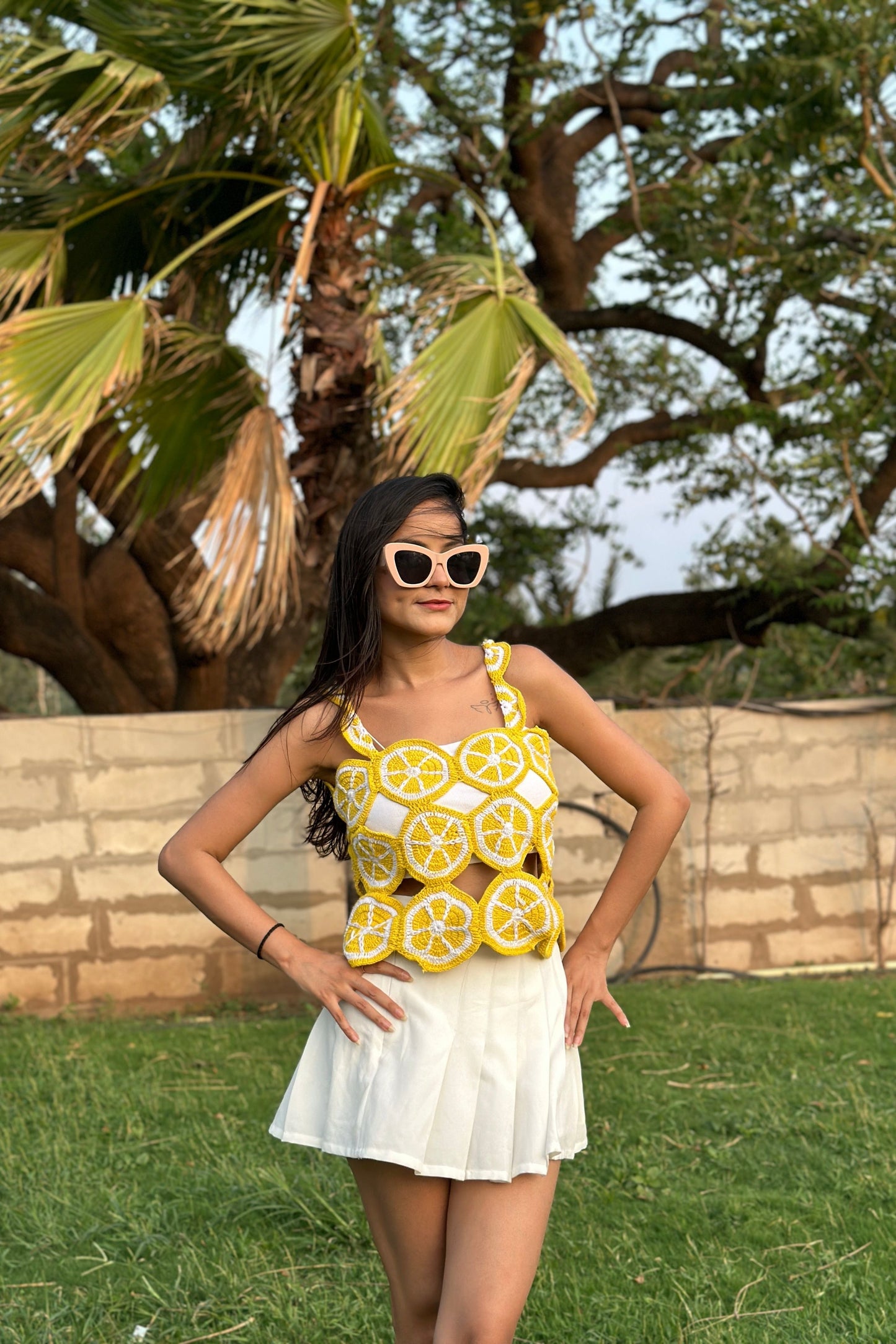 Lemon Crochet Top