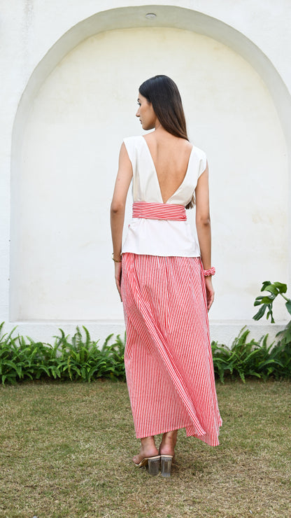 Rouge Coord Set with Belt