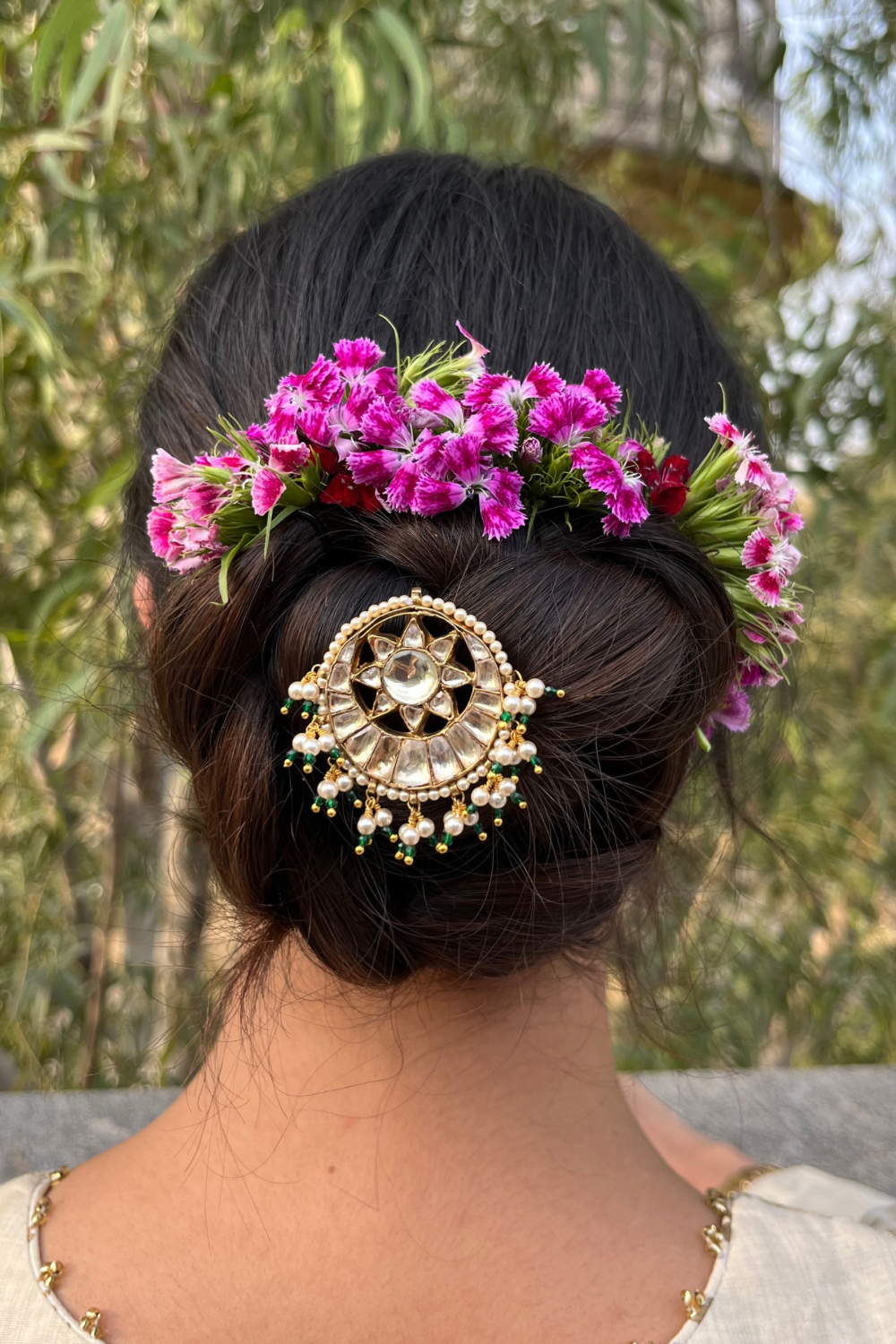 Chandrama Kundan Hair Clips