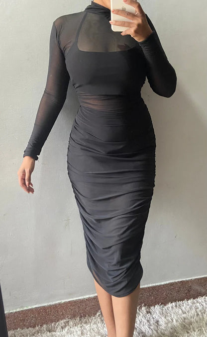 Mesh Black Dress