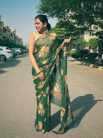 Desi Girl Chiffon Saree