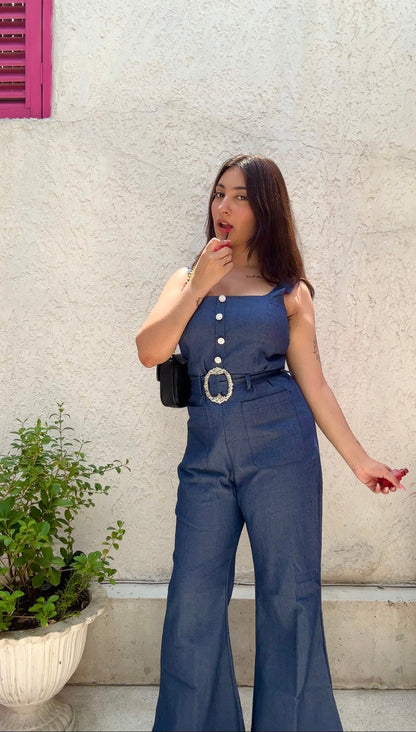 Denim Hourglass Jumpsuit