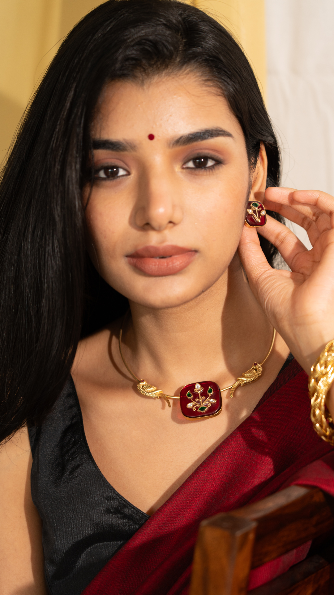 Heer Necklace and Earrings Gold Set