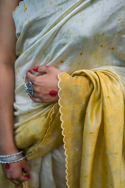 Natural Flower Dyed Ritika Chanderi Silk Saree