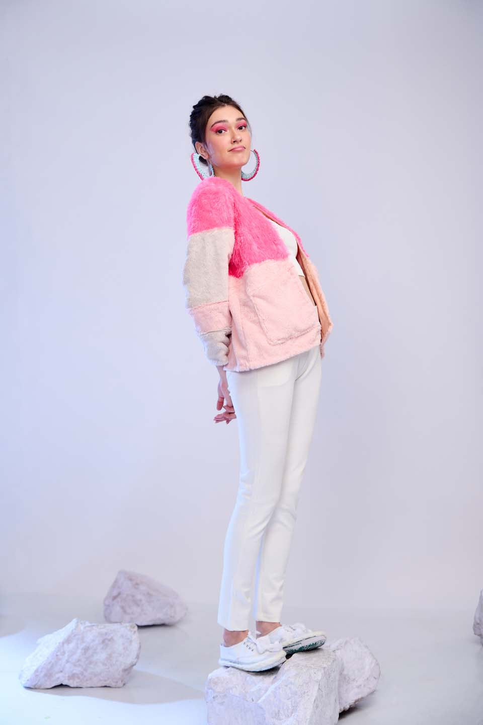 Pink Faux Fur Jacket