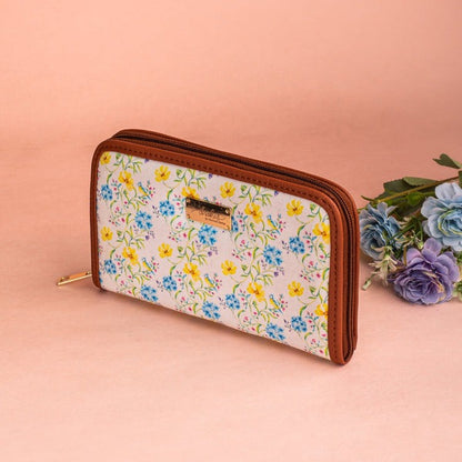 Vintage Blooms Zipper Wallet