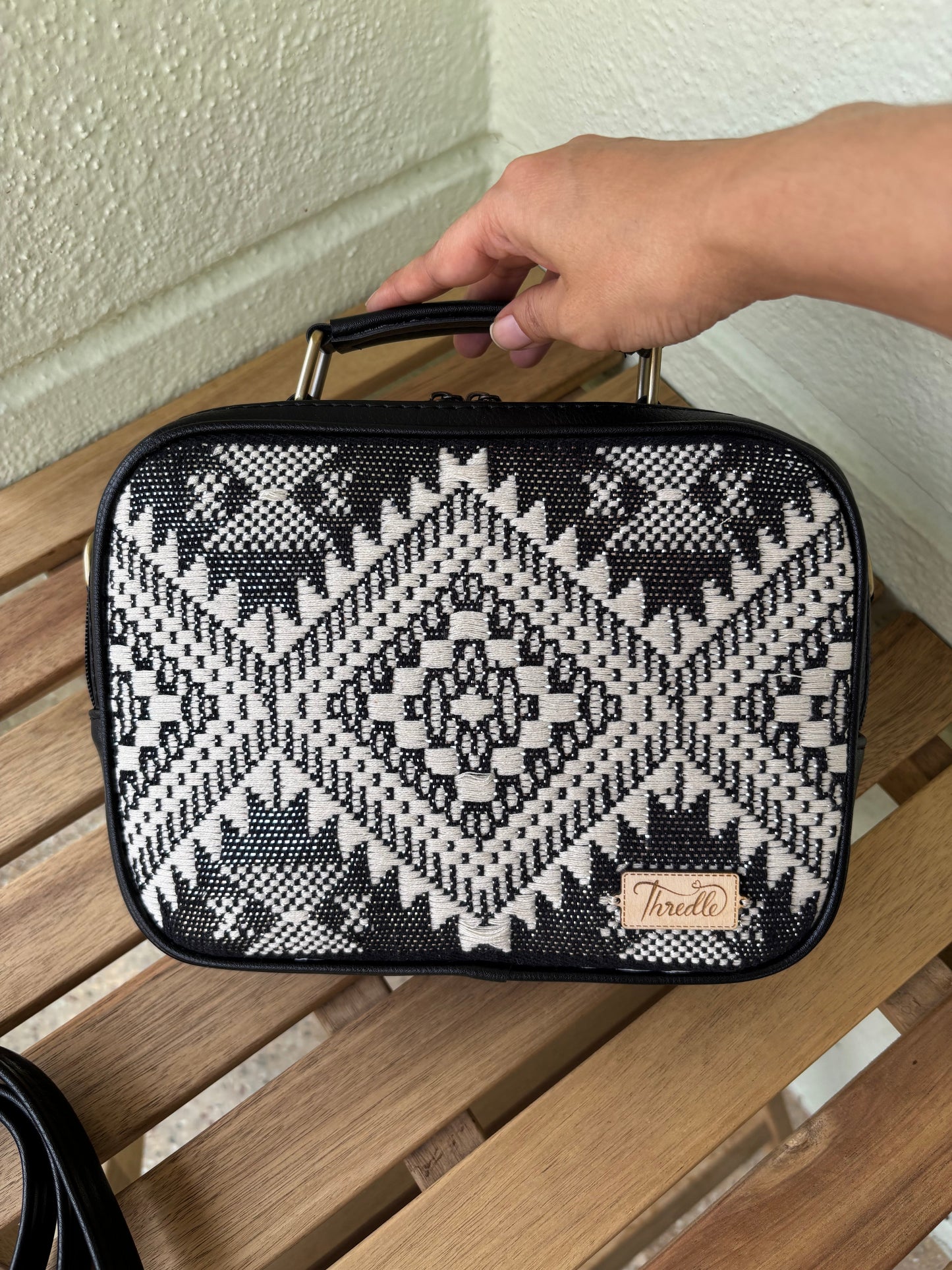 Monochrome Handcrafted Briefcase Sling