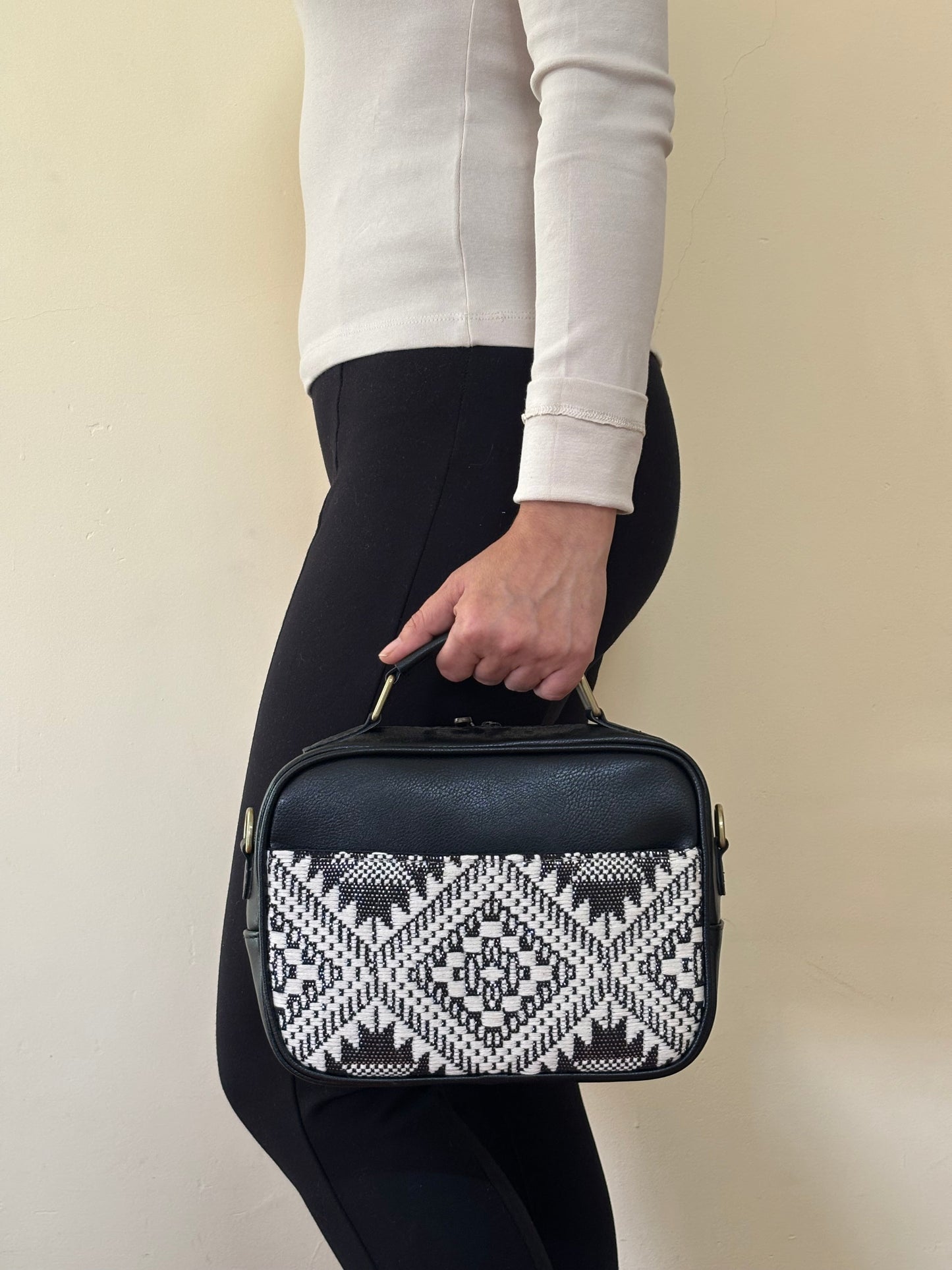 Monochrome Handcrafted Briefcase Sling