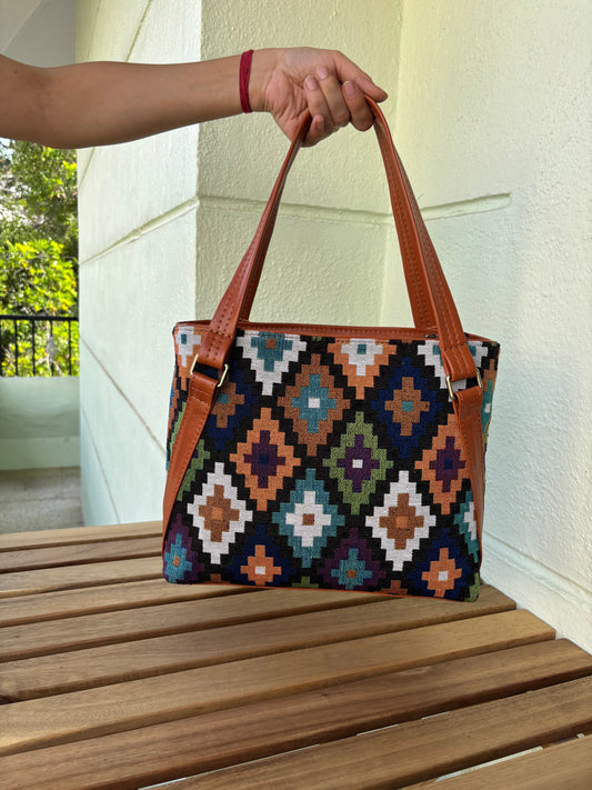Geo Weave Handcrafted Tote