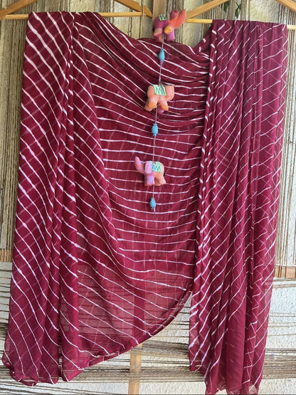 Leheriya Chiffon Saree