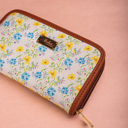 Vintage Blooms Zipper Wallet