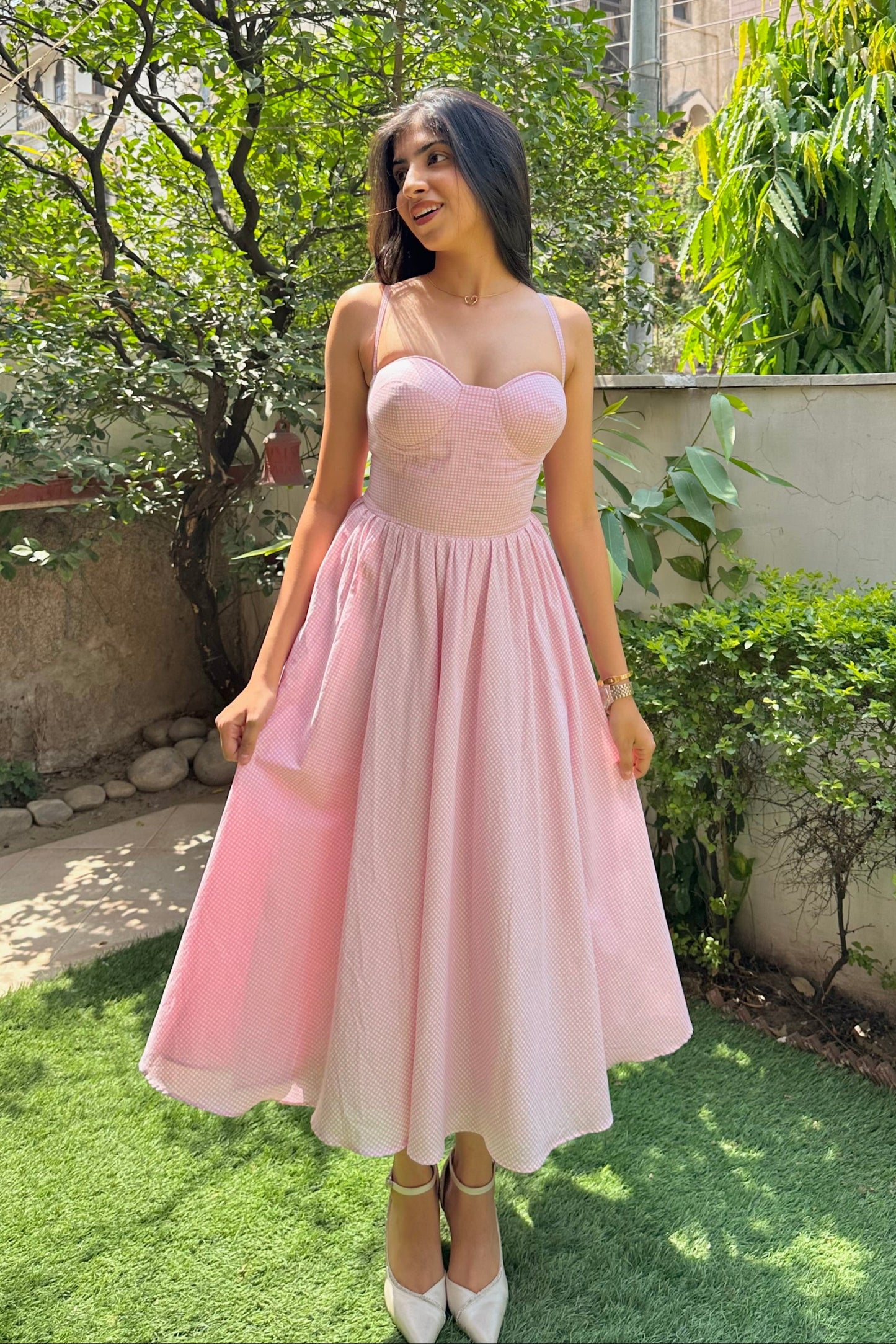 Summer Love Gingham Cotton Dress