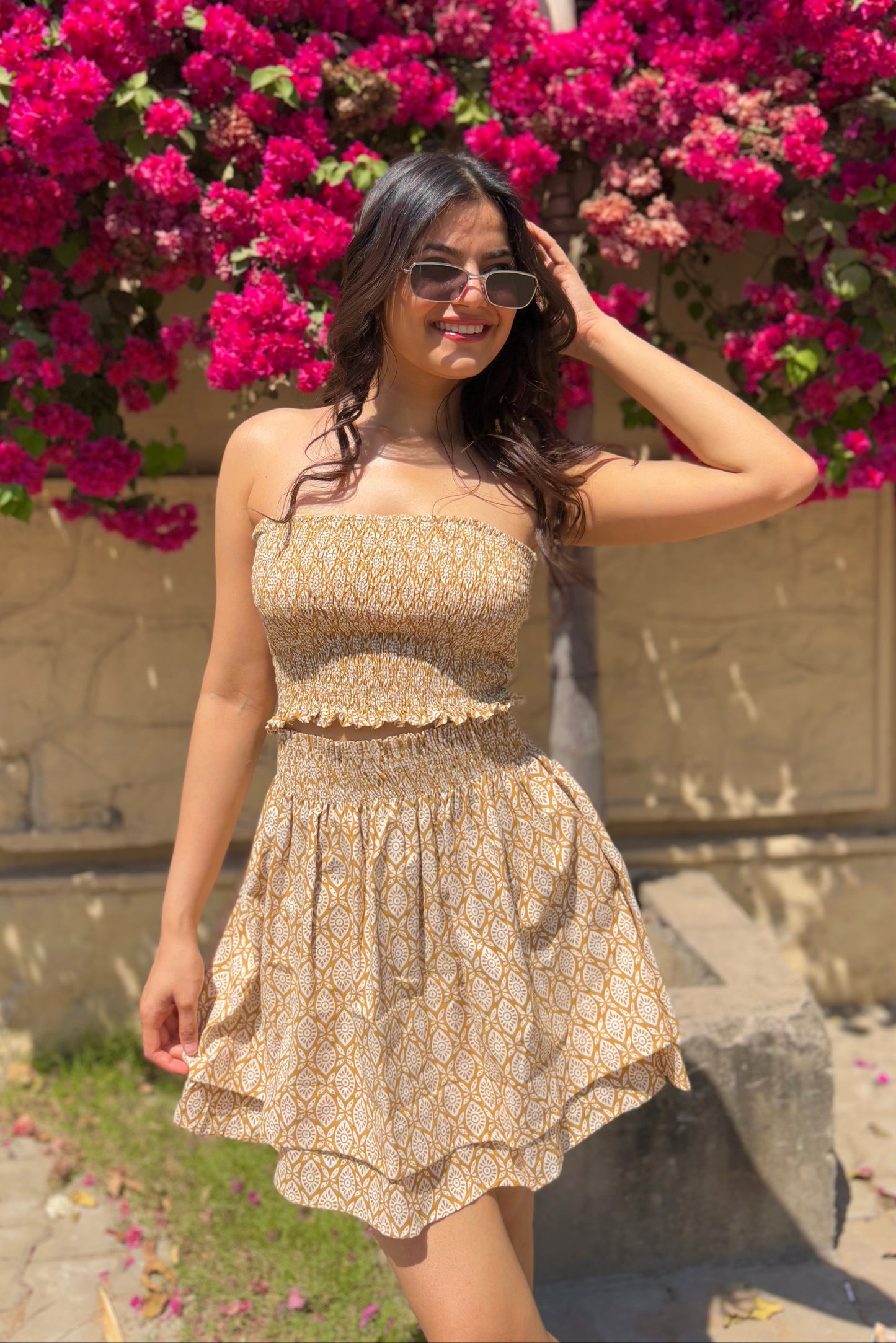 Sunshine Yellow Sweetheart Coord Set