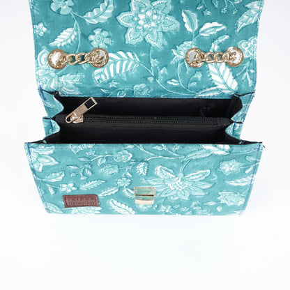 Aqua Blue Satchel Bag