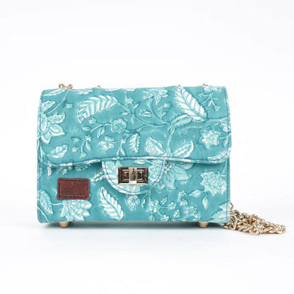 Aqua Blue Satchel Bag