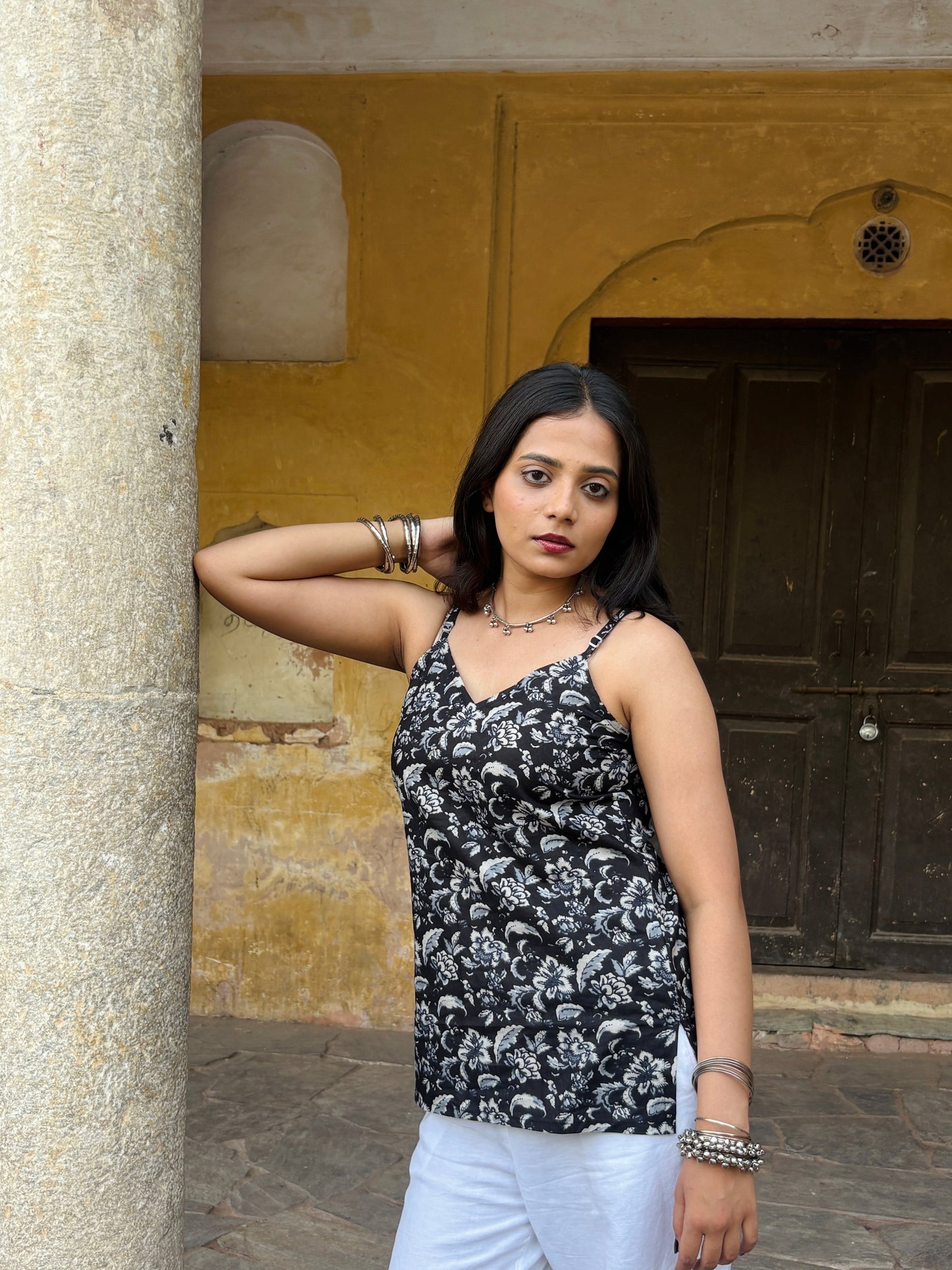 Kalmaya Cotton Strap Kurti