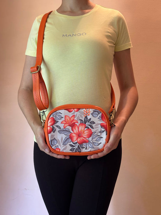 Hibiscus Bloom Handcrafted Sling Bag