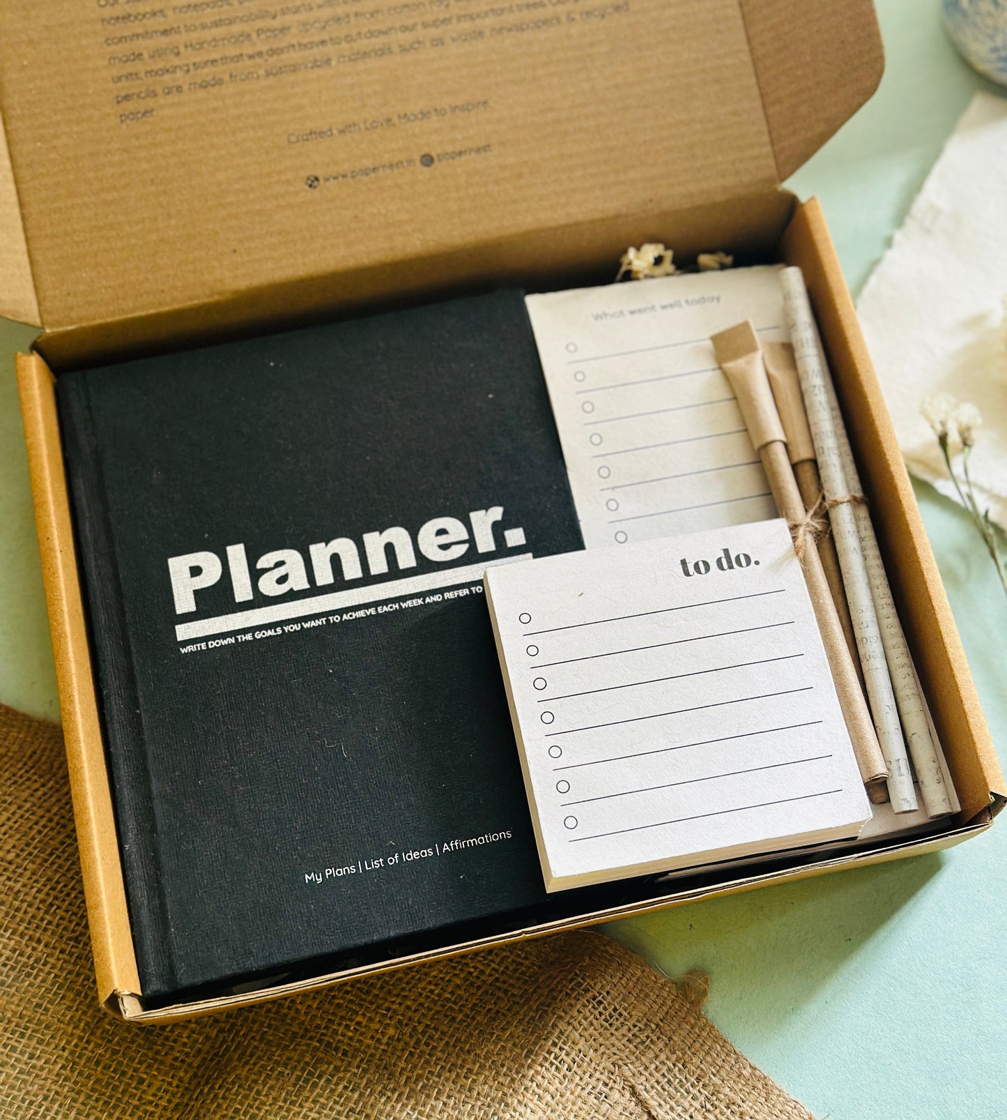 Handmade Paper Planner Gift Box