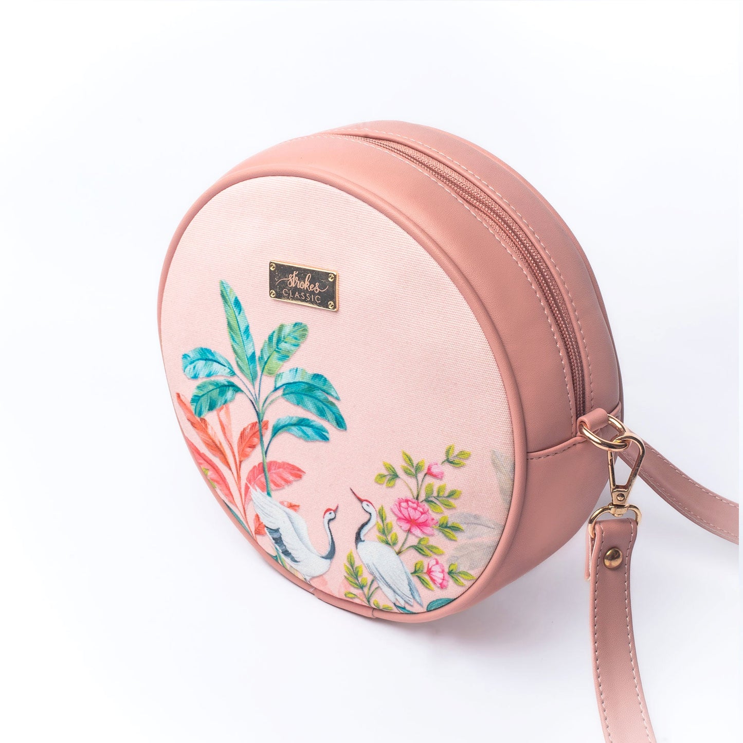 Peachy Crane Paradise Orbit Sling bag