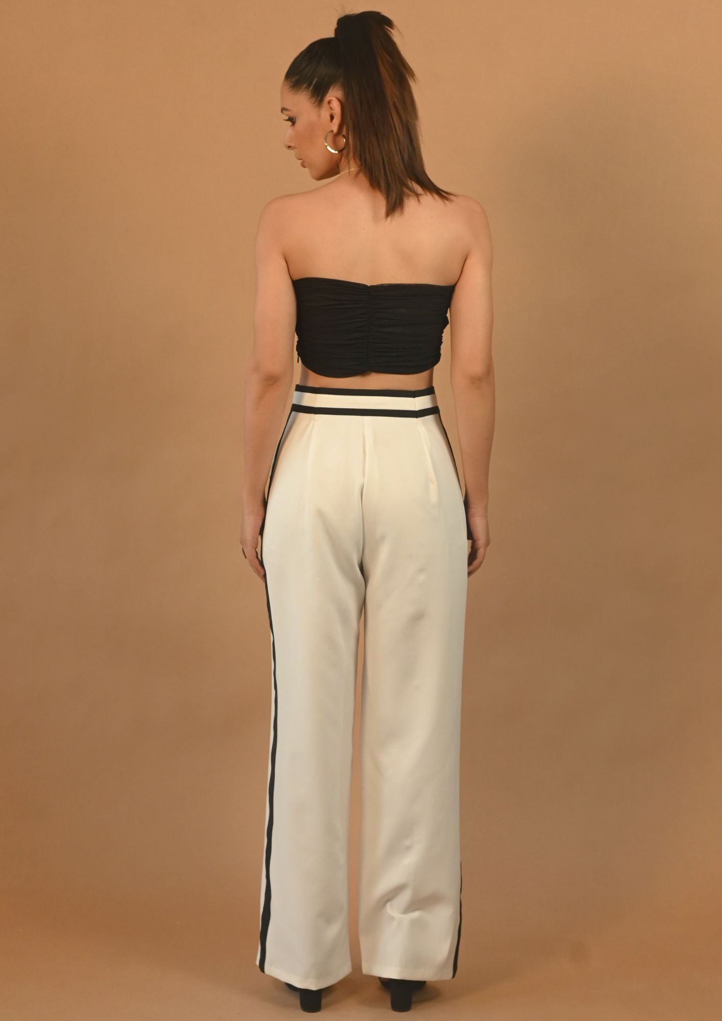 Twin Belt Straight Trousers