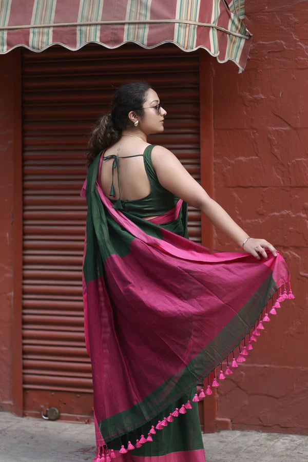 Handwoven Mulmul Cotton Saree