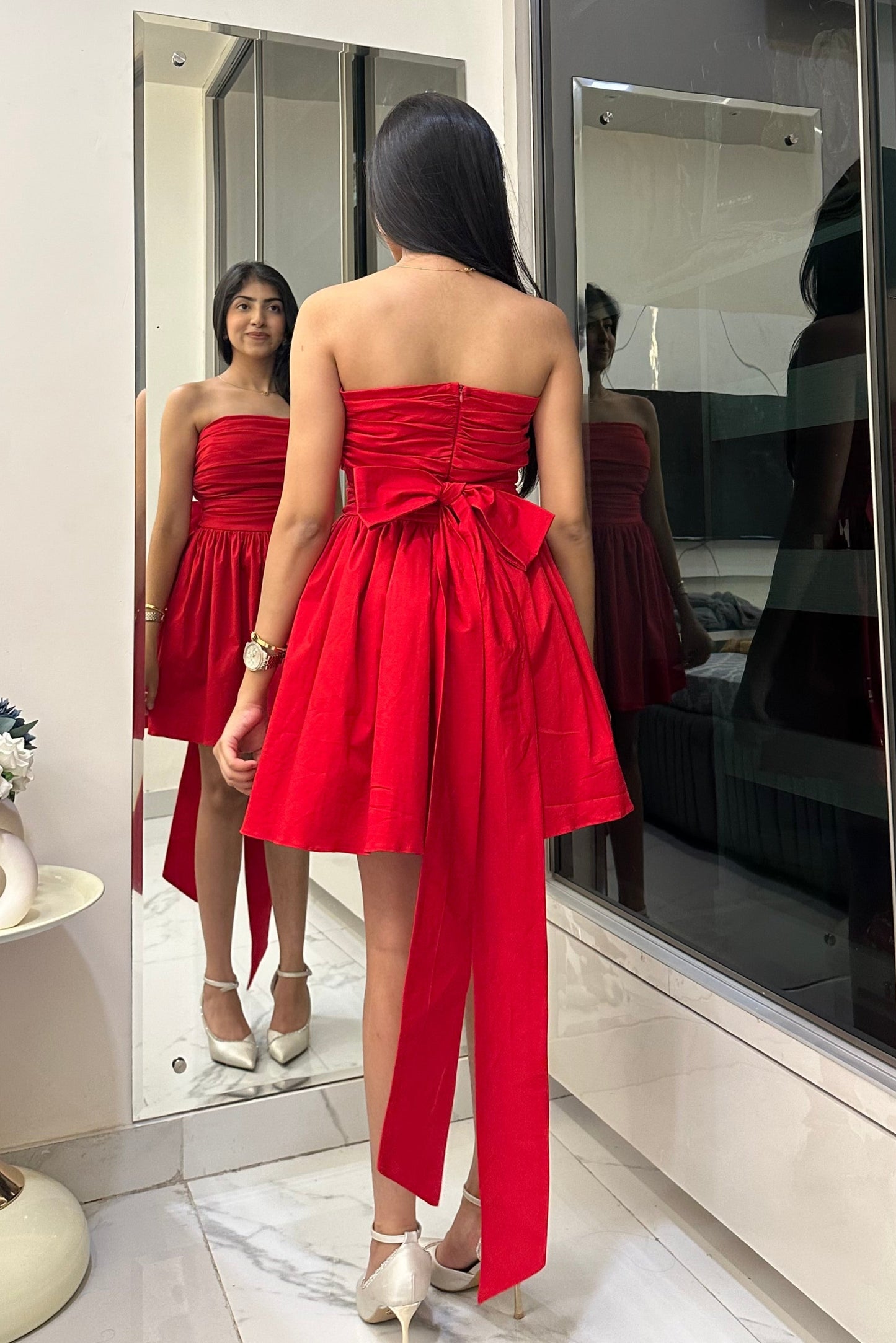 Red Reign Big Bow Dress
