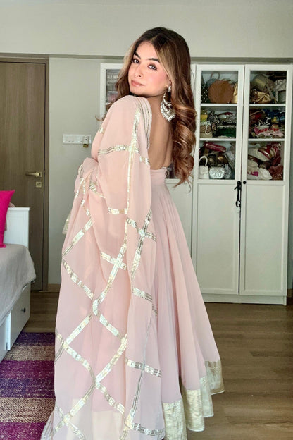 Vanya Blush Pink Georgette Suit Set