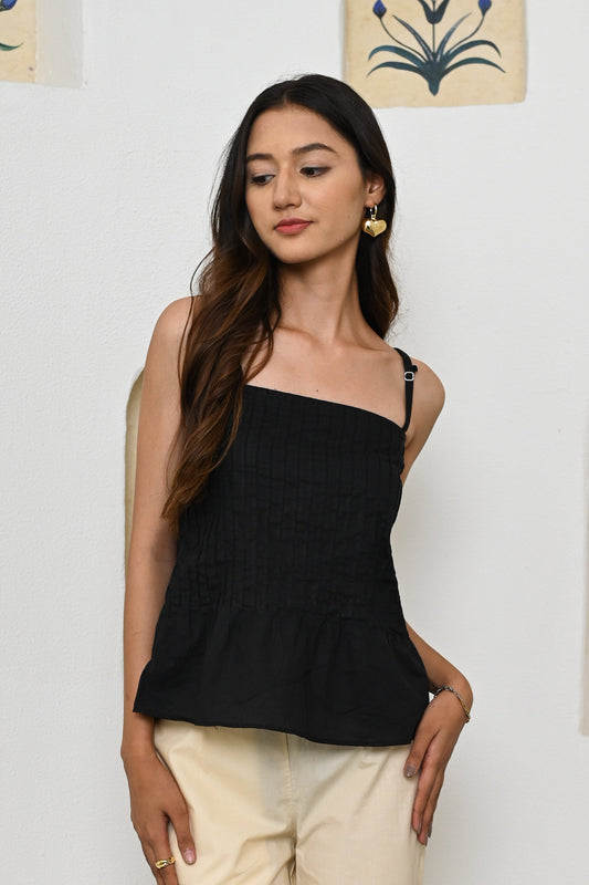 Black Beauty Cotton Poplin Top