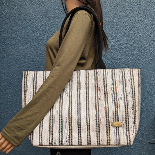 Upcycled Handwoven: The Office Tote Bag
