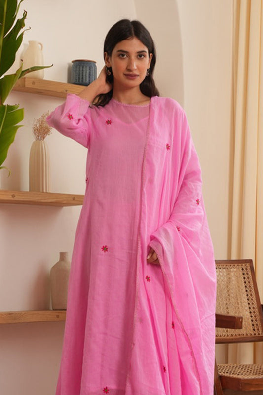 Malia Embroidered Hand-dyed Doria Suit Set