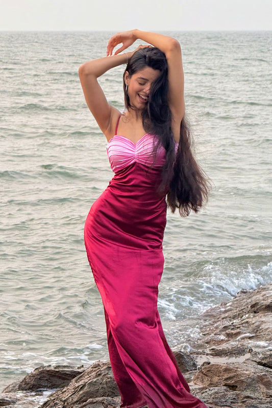 Stella Satin Maxi Dress