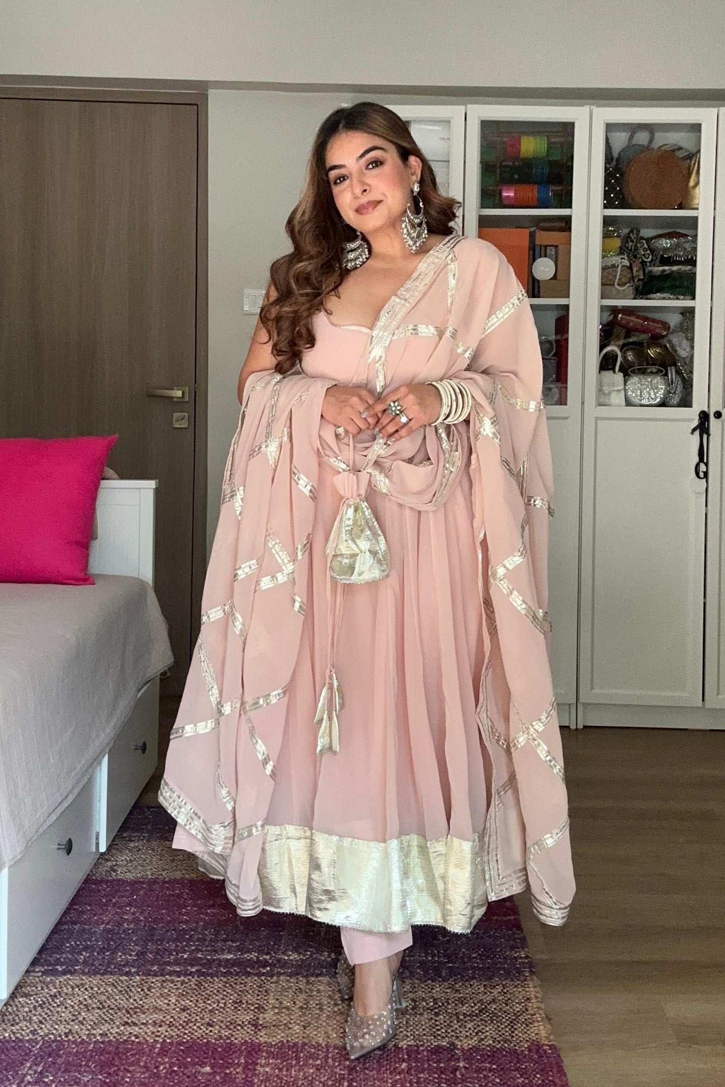 Vanya Blush Pink Georgette Suit Set