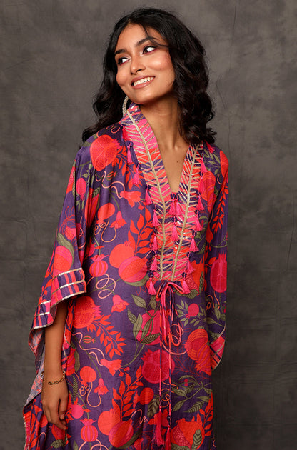 Masakali Amber/Cyber Grape Two Piece Kaftan Set