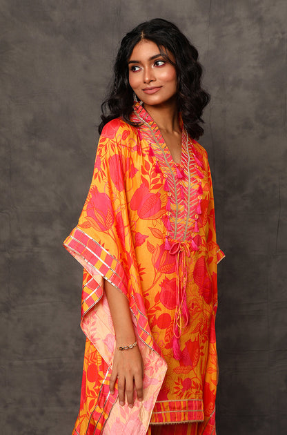 Masakali Amber/Cyber Grape Two Piece Kaftan Set