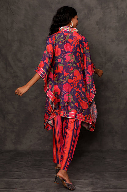 Masakali Amber/Cyber Grape Two Piece Kaftan Set