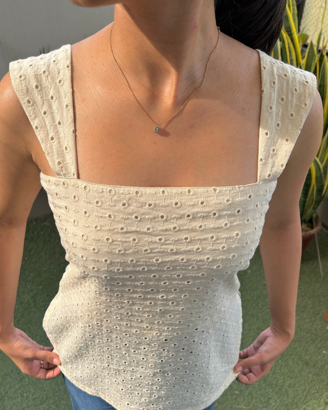 Schiffli Cotton Short Kurti