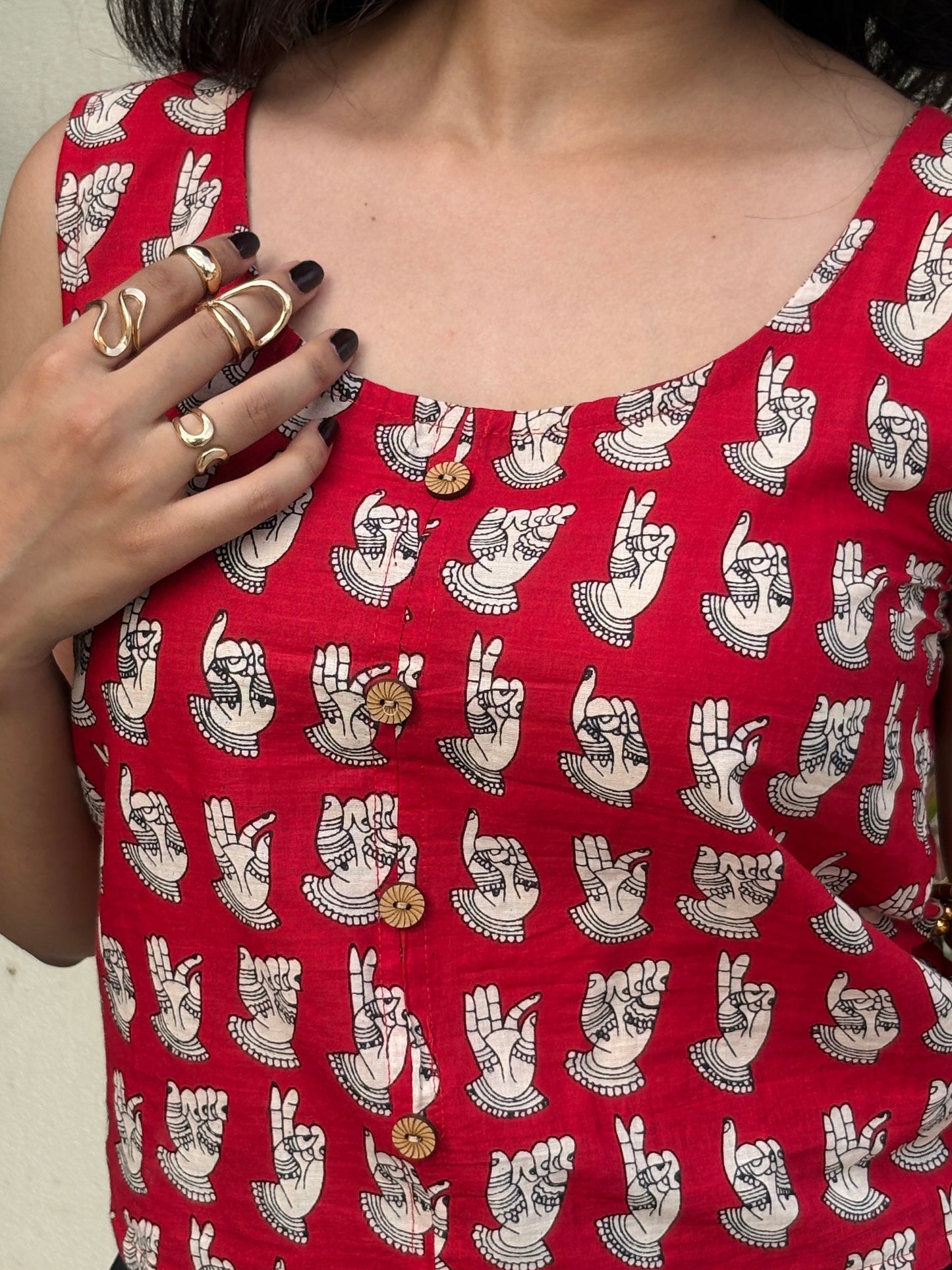 Angaar Printed Cotton Crop Shirt