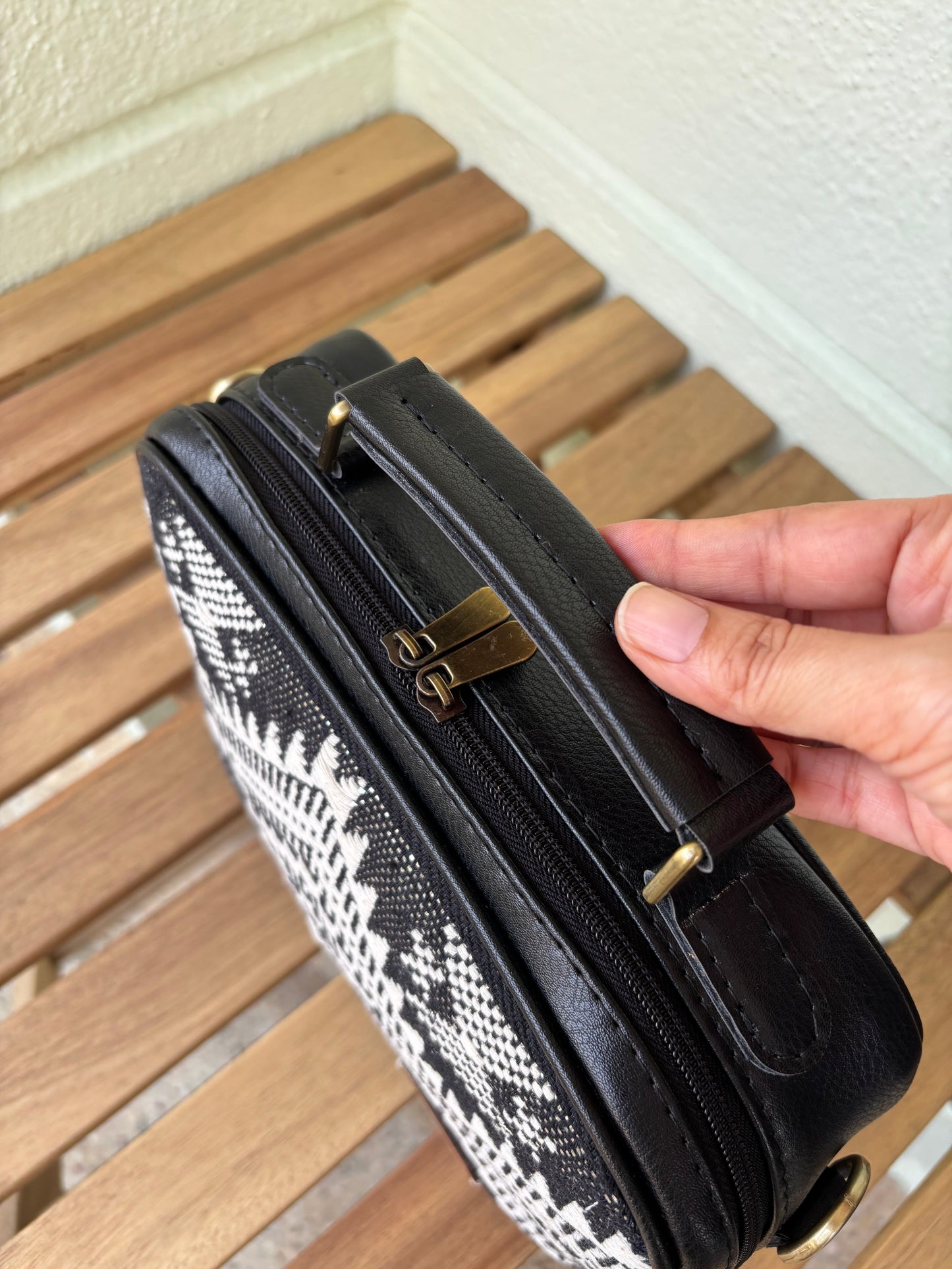 Monochrome Handcrafted Briefcase Sling