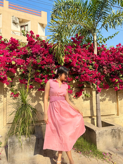 Goddess Beauty Collared Dress