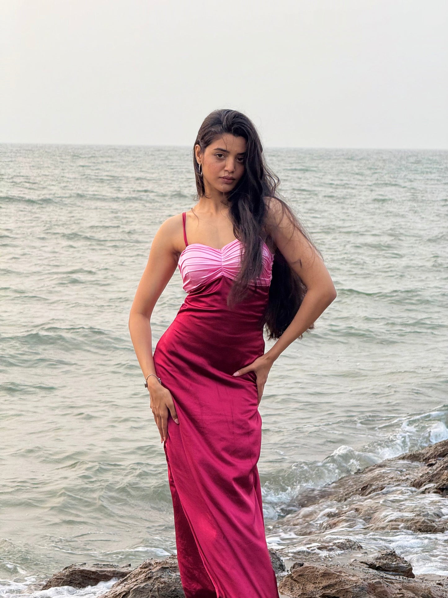 Stella Satin Maxi Dress