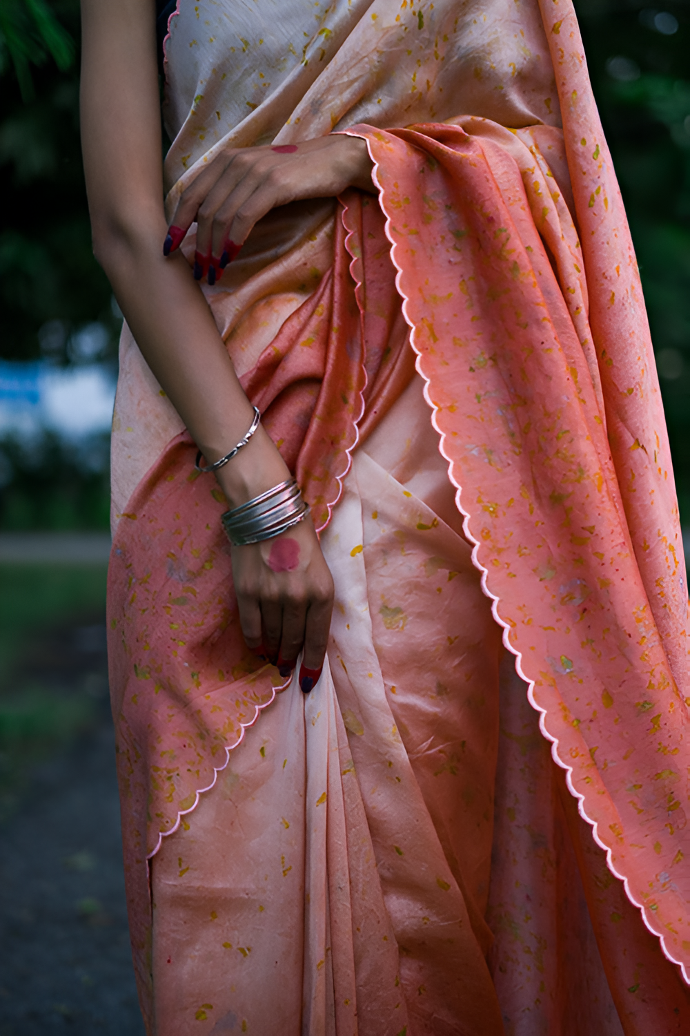 Natural Flower Dyed Avantika Chanderi Silk Saree