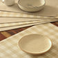 Beige Gingham Checks Wipeable & Reversible Cotton Placemats