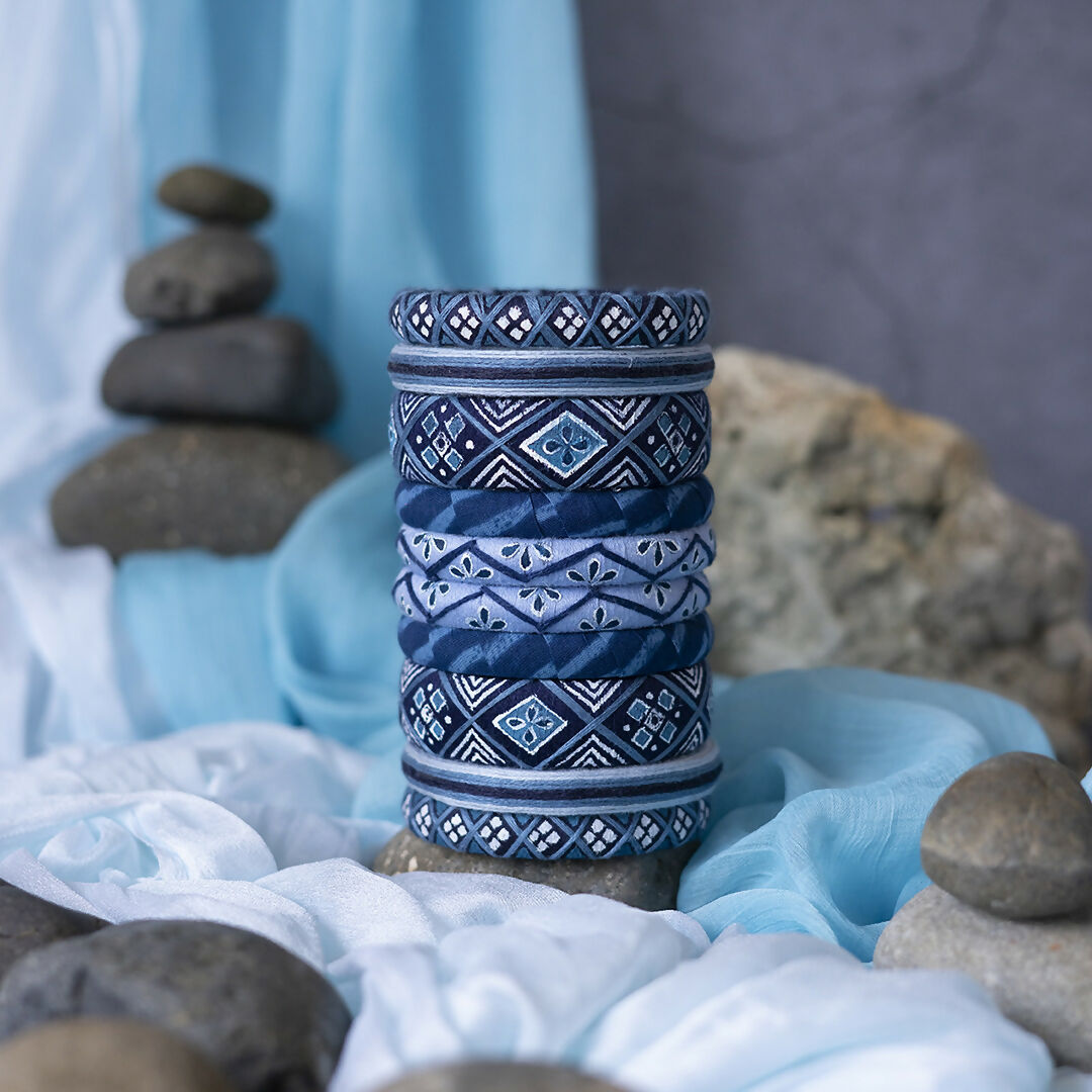 Narmada Blue Bangle Set