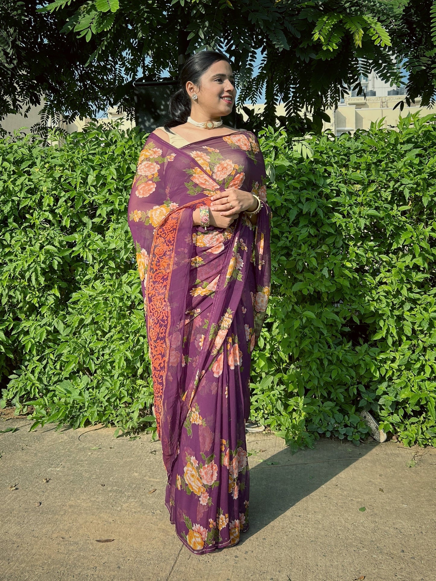 Desi Girl Chiffon Saree