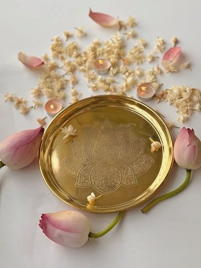 Brass Lotus Thali