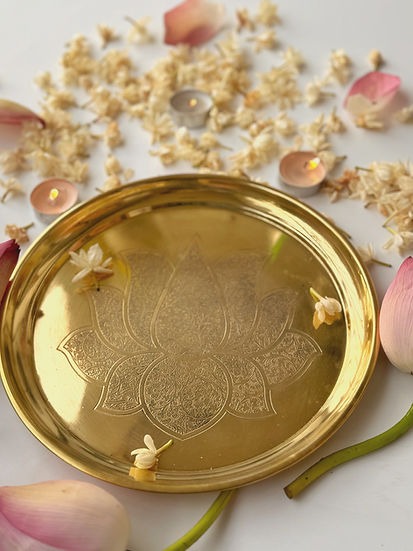 Brass Lotus Thali