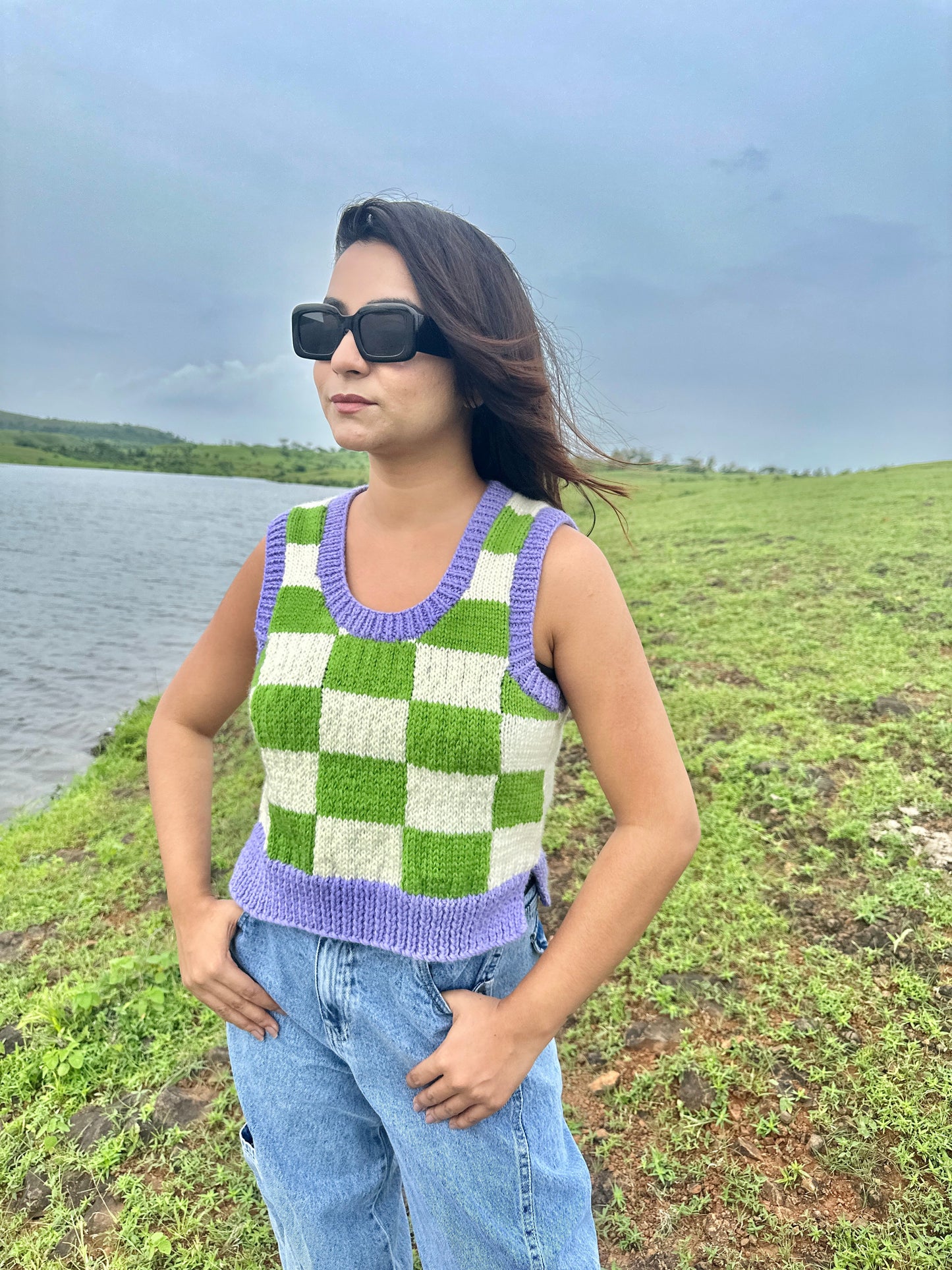 Green Square Vest