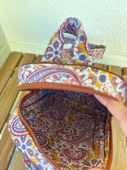 Amber Paisley Handcrafted Backpack